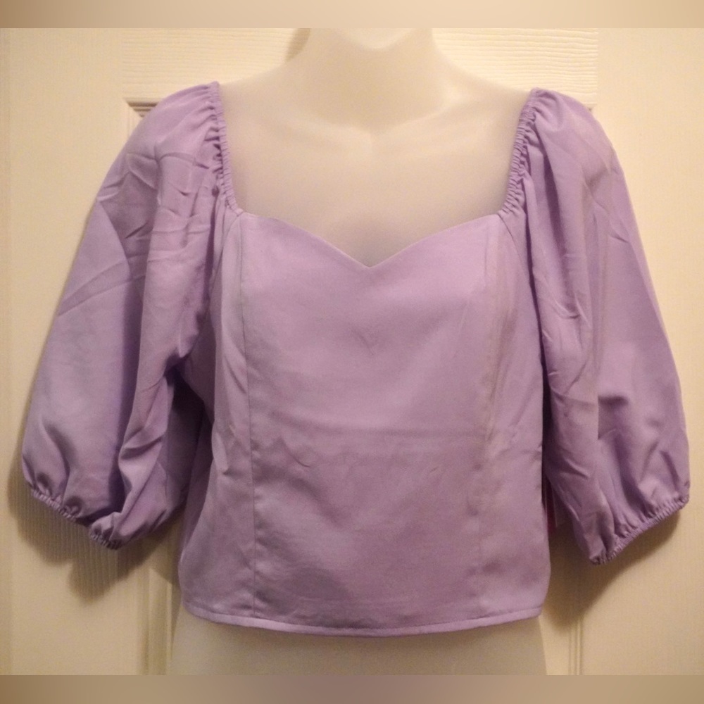 NWT Riley & Rae Puff Sleeve Top - Picture 3 of 5